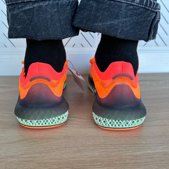 ⭐Adidas 4D Fusio Screaming Orange Prime knit Sz 9 Mens Shoes Sneaker FY5929 - Picture 5 of 12